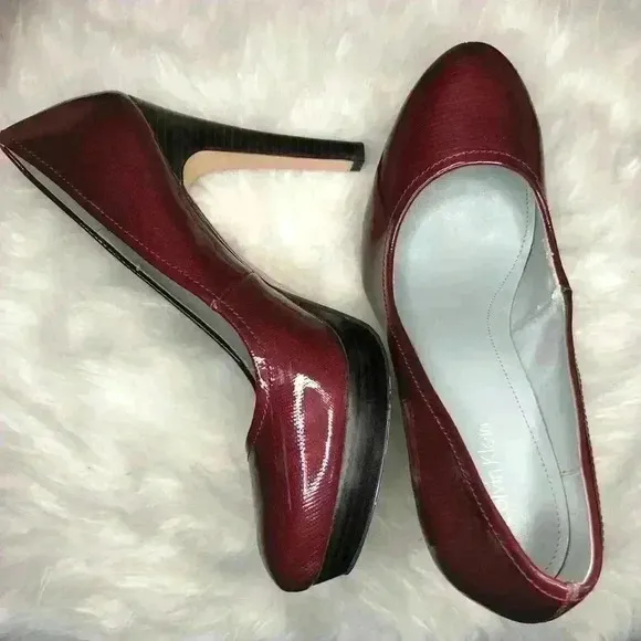 Calvin Klein Burgundy Heels