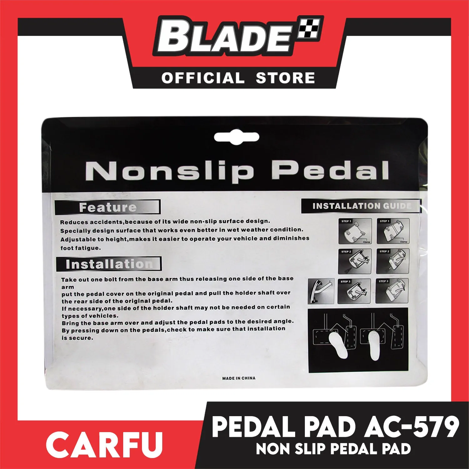 Carfu Non Slip Pedal Pad AC-579