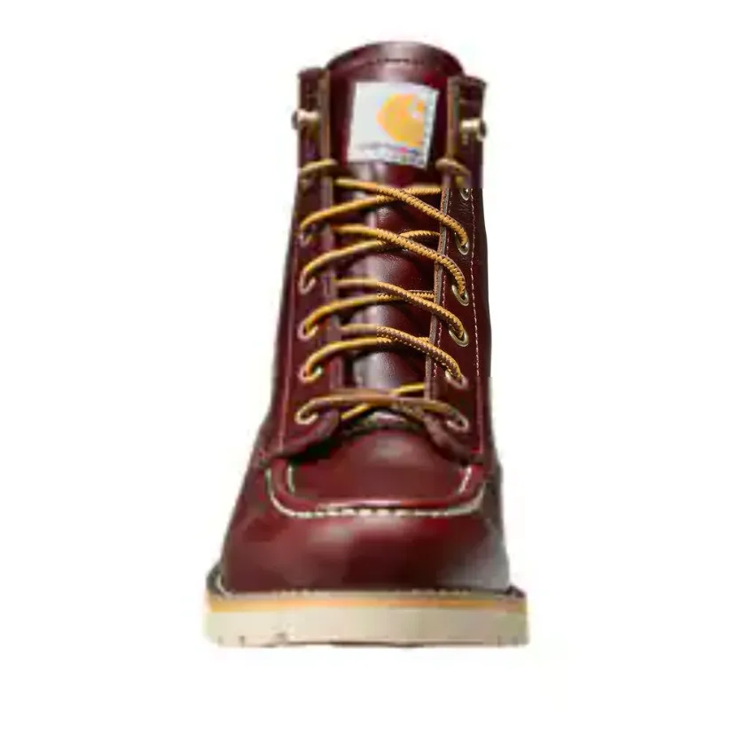 Carhartt Men's 6" Moc Toe Slip Resist Wedge Work Boot -Redwood- FW6145-M