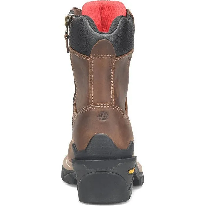 Carolina Men's Cardinal 8" Comp Toe Waterproof Side Zip Work Boot -Brown- CA7839