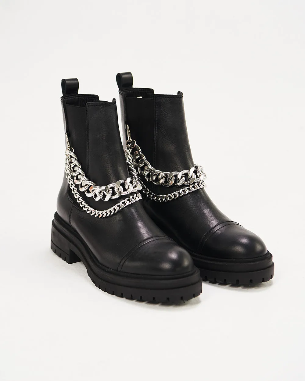 CHAIN ANKLE BOOTS