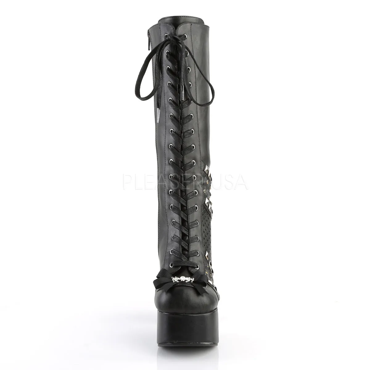 CHARADE-150  Black Vegan Leather