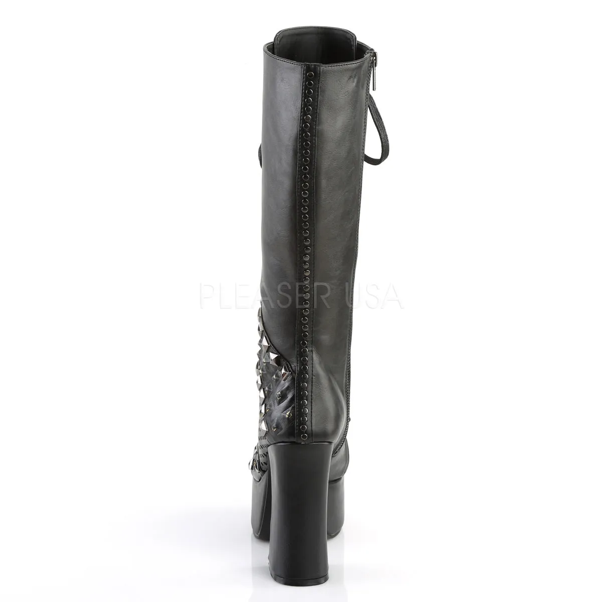 CHARADE-150  Black Vegan Leather