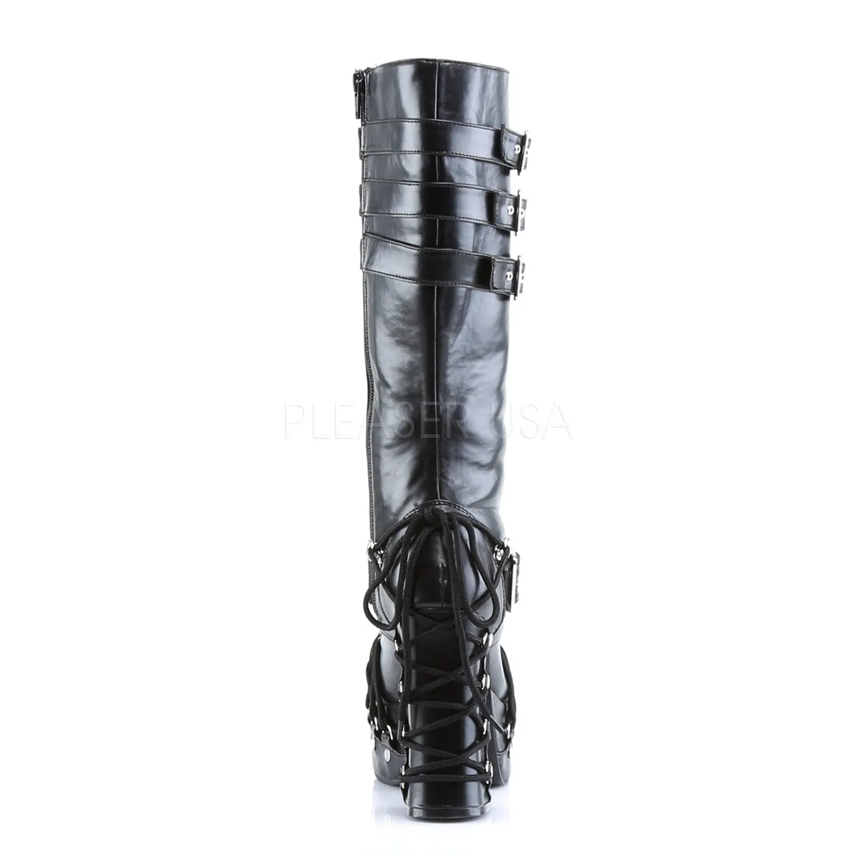 CHARADE-206  Black Vegan Leather