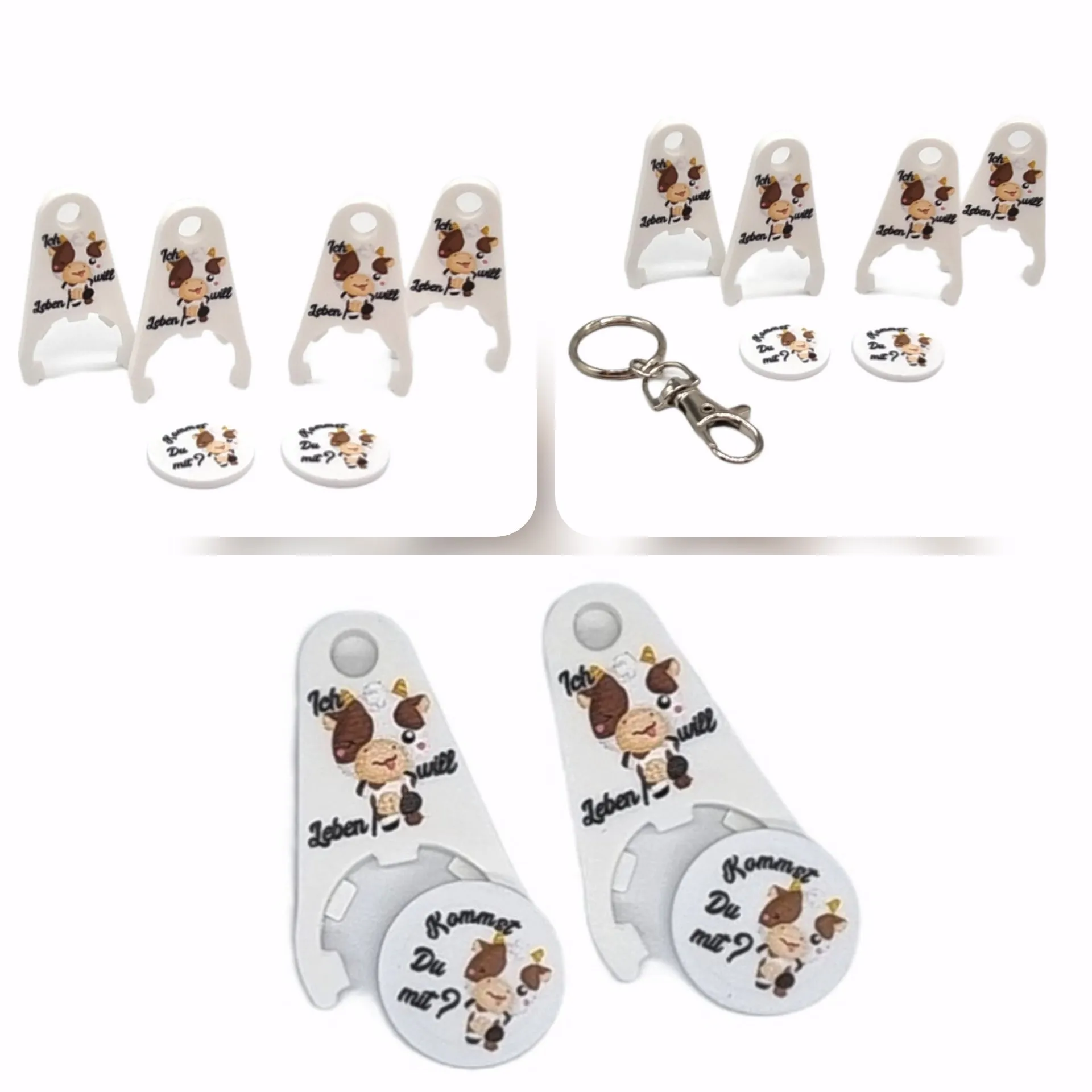 Chiphalter mit Einkaufswagenchip Set ich will Leben