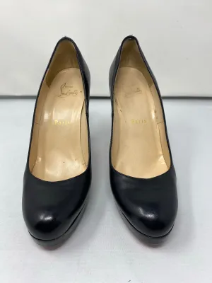 Christian Louboutin Black Leather Platform heel