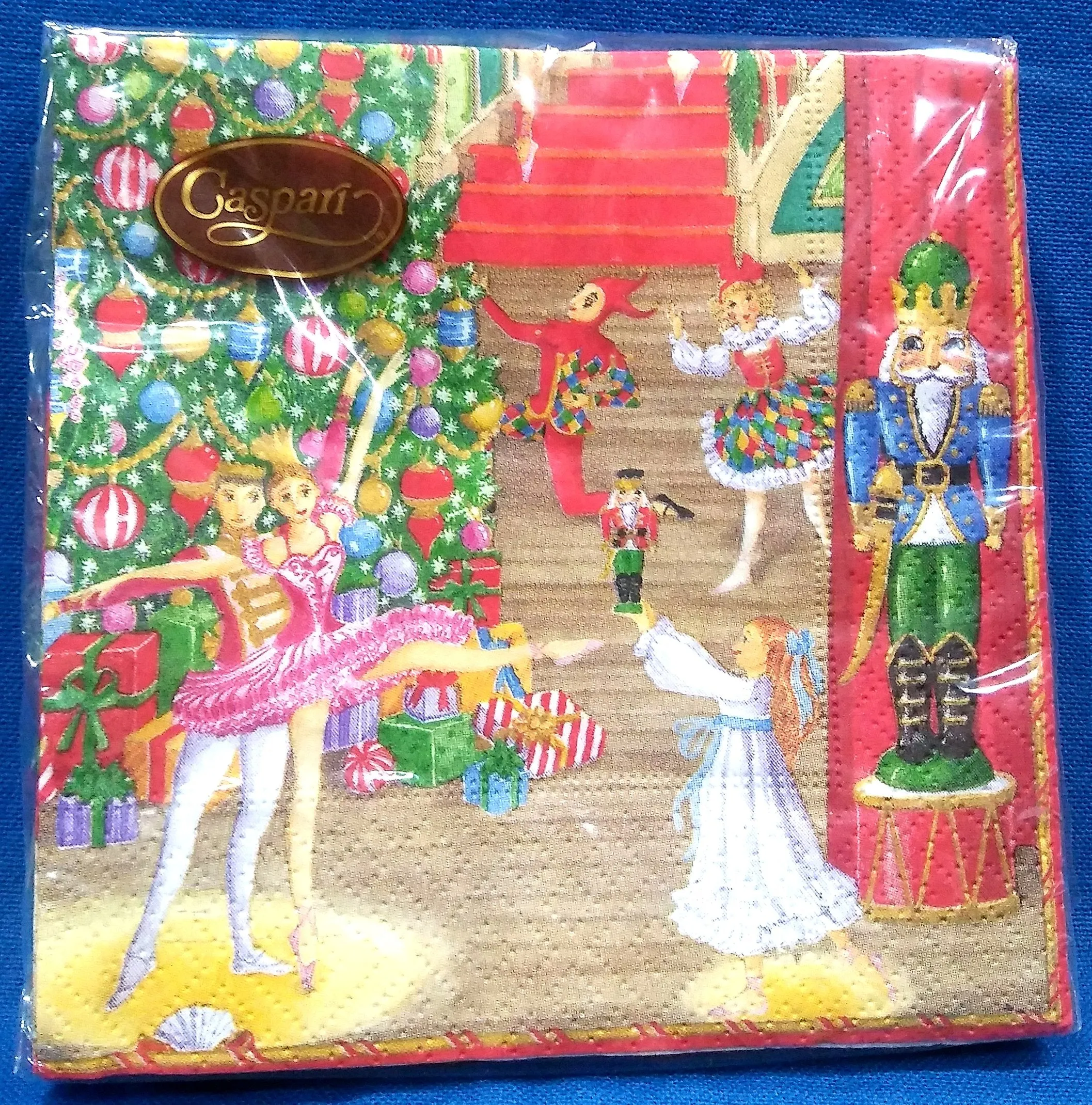 CHRISTMAS BALLET CASPARI PAPER BEVERAGE NAPKINS