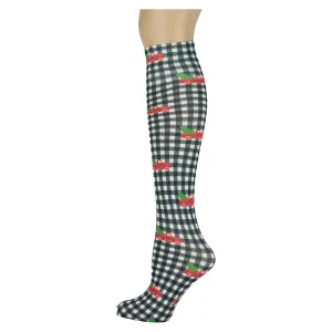 Christmas Tree Truck Adult Knee Highs