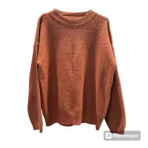 Coco   Carmen Orange Oversized Pattern Sweater Baggy Casual Office School Wear