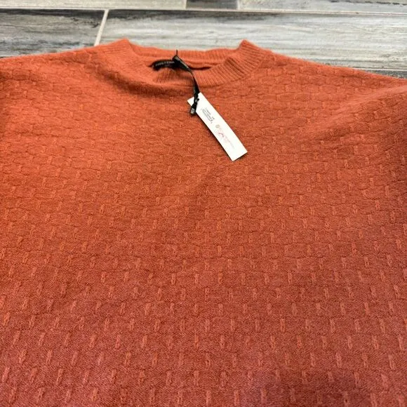 Coco   Carmen Orange Oversized Pattern Sweater Baggy Casual Office School Wear