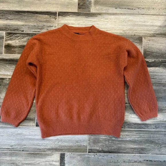 Coco   Carmen Orange Oversized Pattern Sweater Baggy Casual Office School Wear