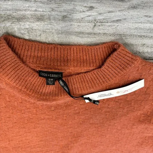 Coco   Carmen Orange Oversized Pattern Sweater Baggy Casual Office School Wear