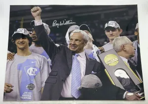 College Tar Heels -Roy Williams Signed 16x20 North Carolina Tar Heels Championship
