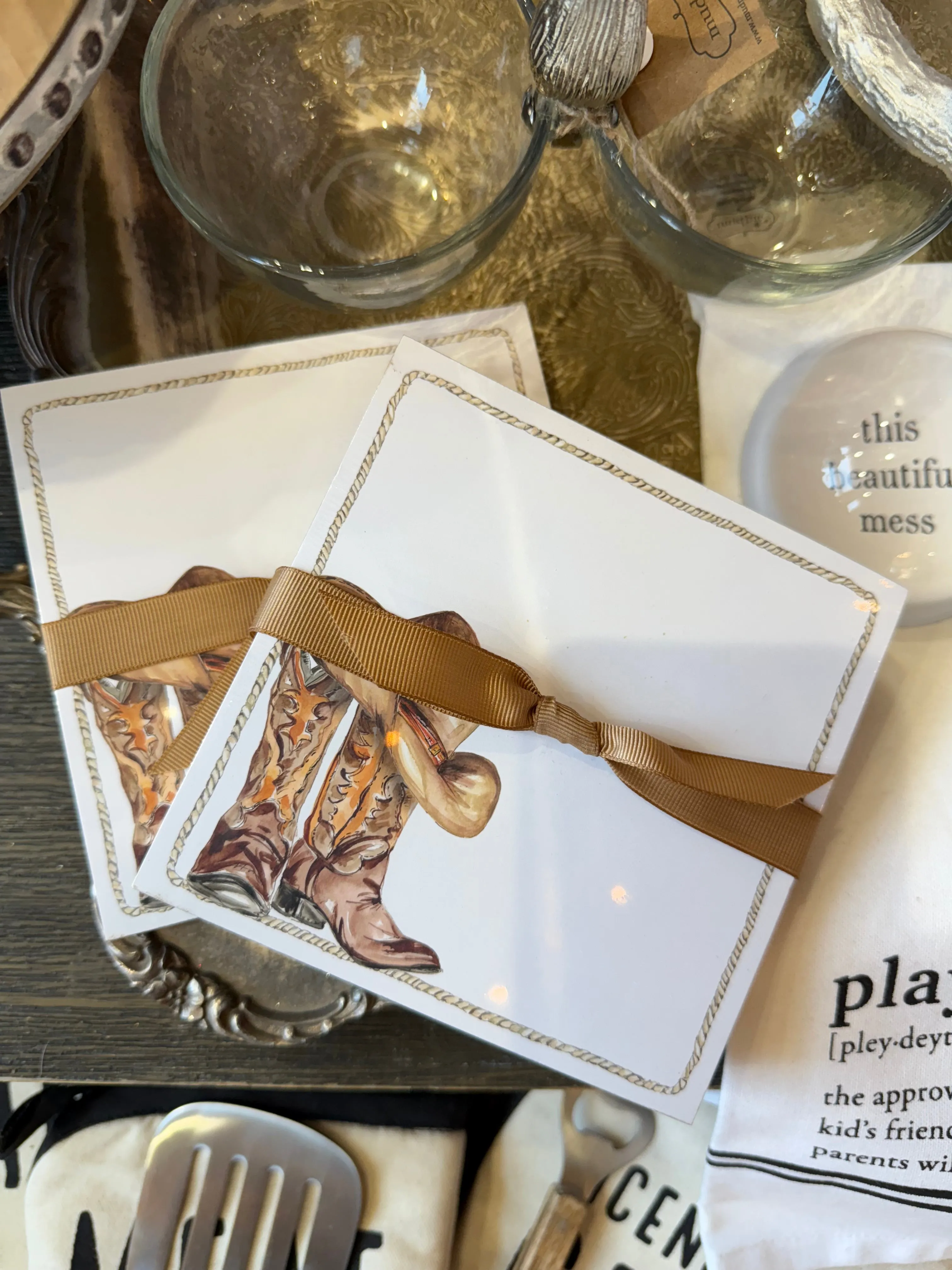 Cowboy Boots & Hat - Cardstock