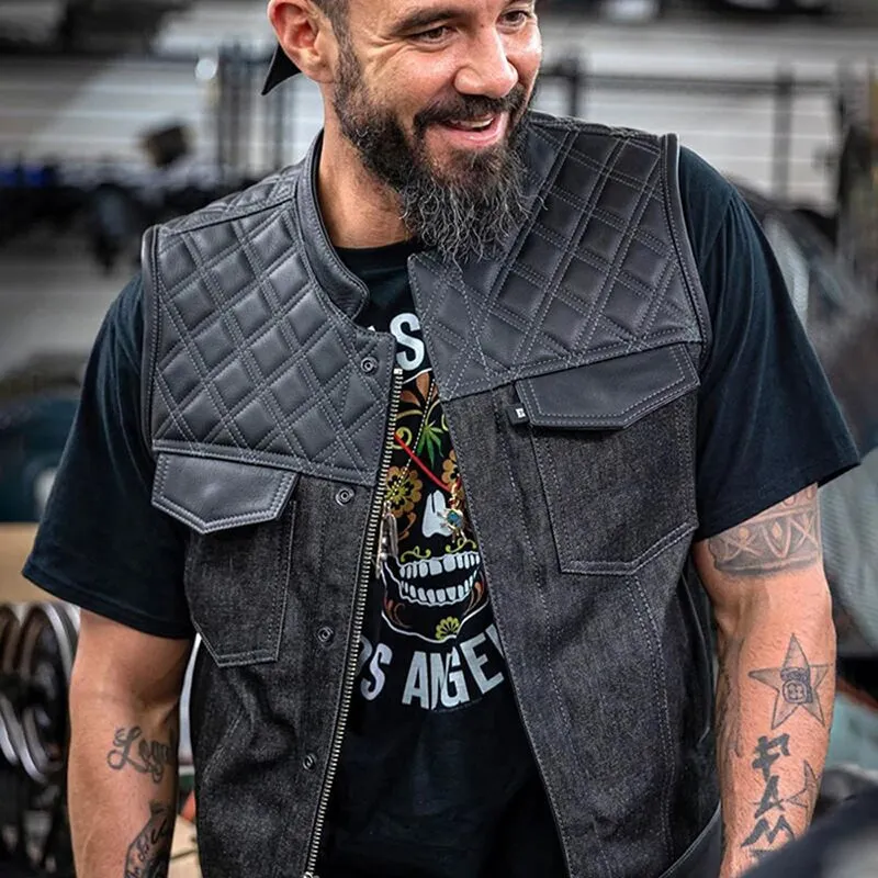 Cowboy Cowhide Crochet Vest