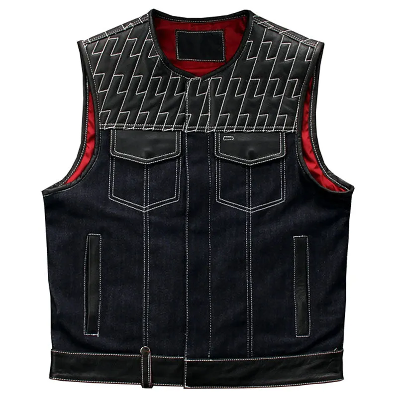 Cowboy Cowhide Crochet Vest