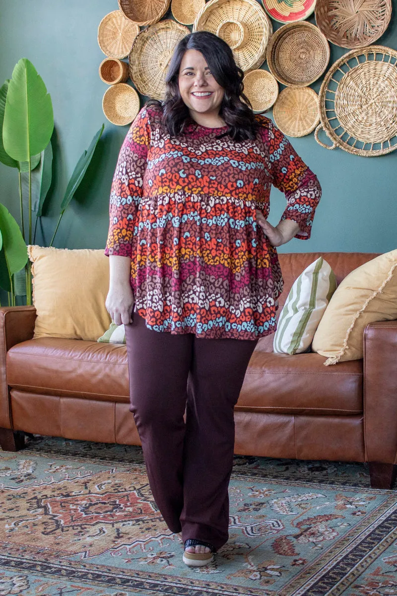 Curvy Comfy Work Pant, Brown