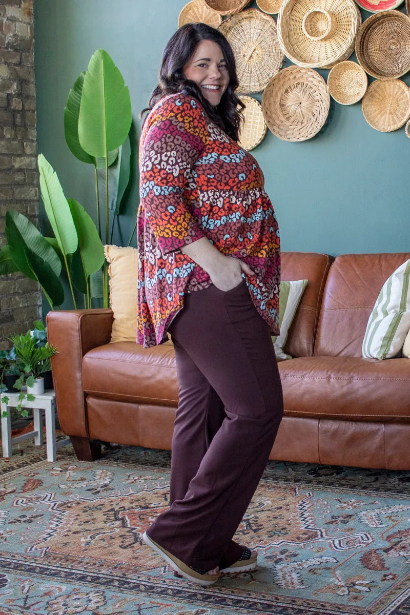 Curvy Comfy Work Pant, Brown