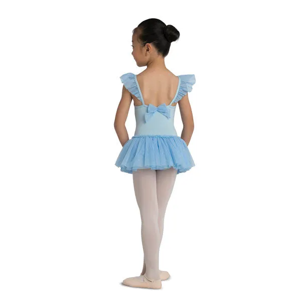 Danshuz CAMISOLE DRESS WITH GLITTER NET FLUTTER SLEEVES