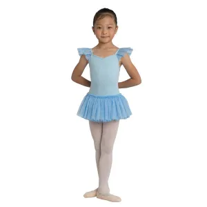 Danshuz CAMISOLE DRESS WITH GLITTER NET FLUTTER SLEEVES
