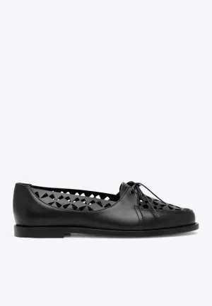 Delirium Laser Cut Leather Loafers