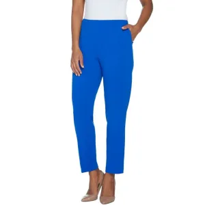 Dennis Basso Women's Luxe Crepe Pull-On Straight Leg Dress Pants