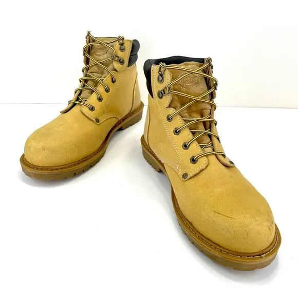 DICKIES “RAIDER” LEATHER PLUS STEEL TOE YELLOW AND BLACK WORK BOOT