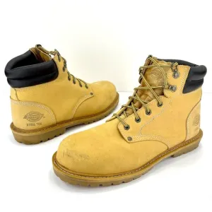 DICKIES “RAIDER” LEATHER PLUS STEEL TOE YELLOW AND BLACK WORK BOOT