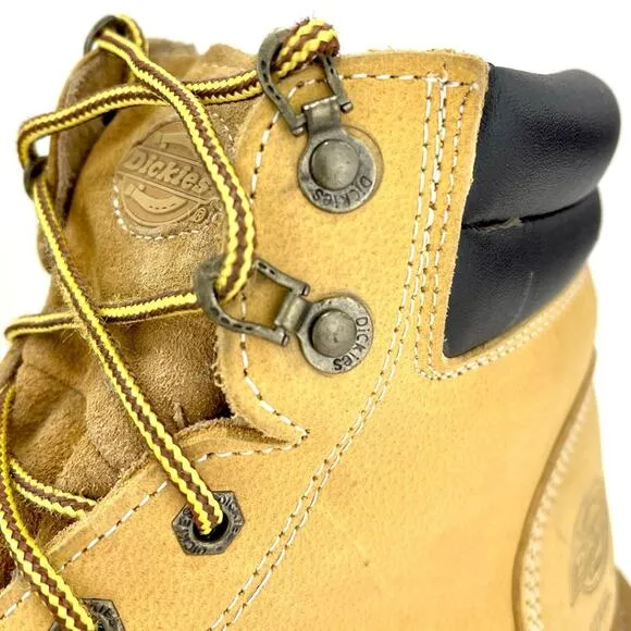 DICKIES “RAIDER” LEATHER PLUS STEEL TOE YELLOW AND BLACK WORK BOOT