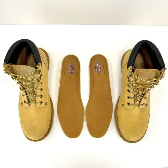 DICKIES “RAIDER” LEATHER PLUS STEEL TOE YELLOW AND BLACK WORK BOOT