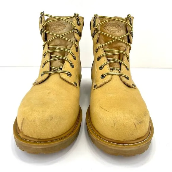 DICKIES “RAIDER” LEATHER PLUS STEEL TOE YELLOW AND BLACK WORK BOOT