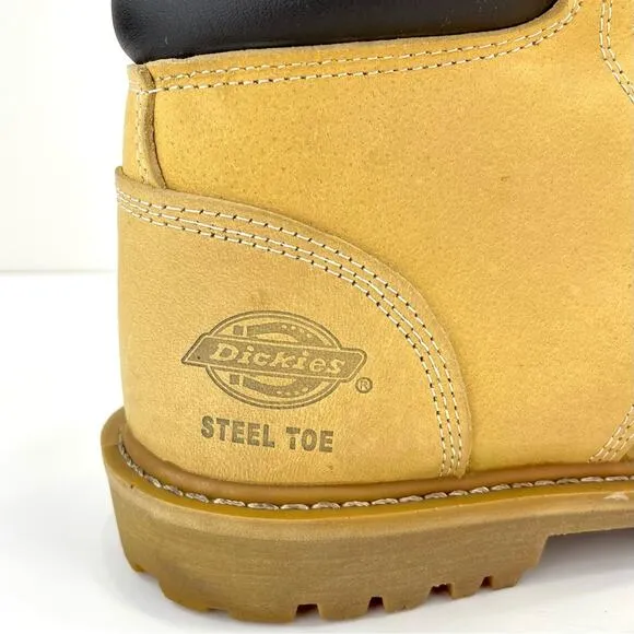 DICKIES “RAIDER” LEATHER PLUS STEEL TOE YELLOW AND BLACK WORK BOOT