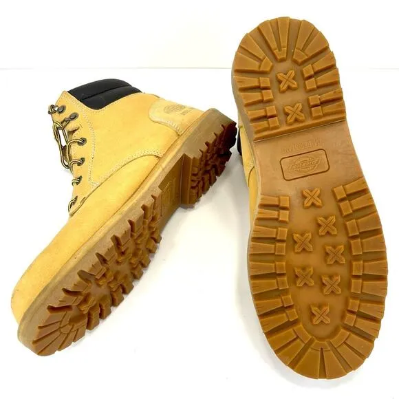 DICKIES “RAIDER” LEATHER PLUS STEEL TOE YELLOW AND BLACK WORK BOOT