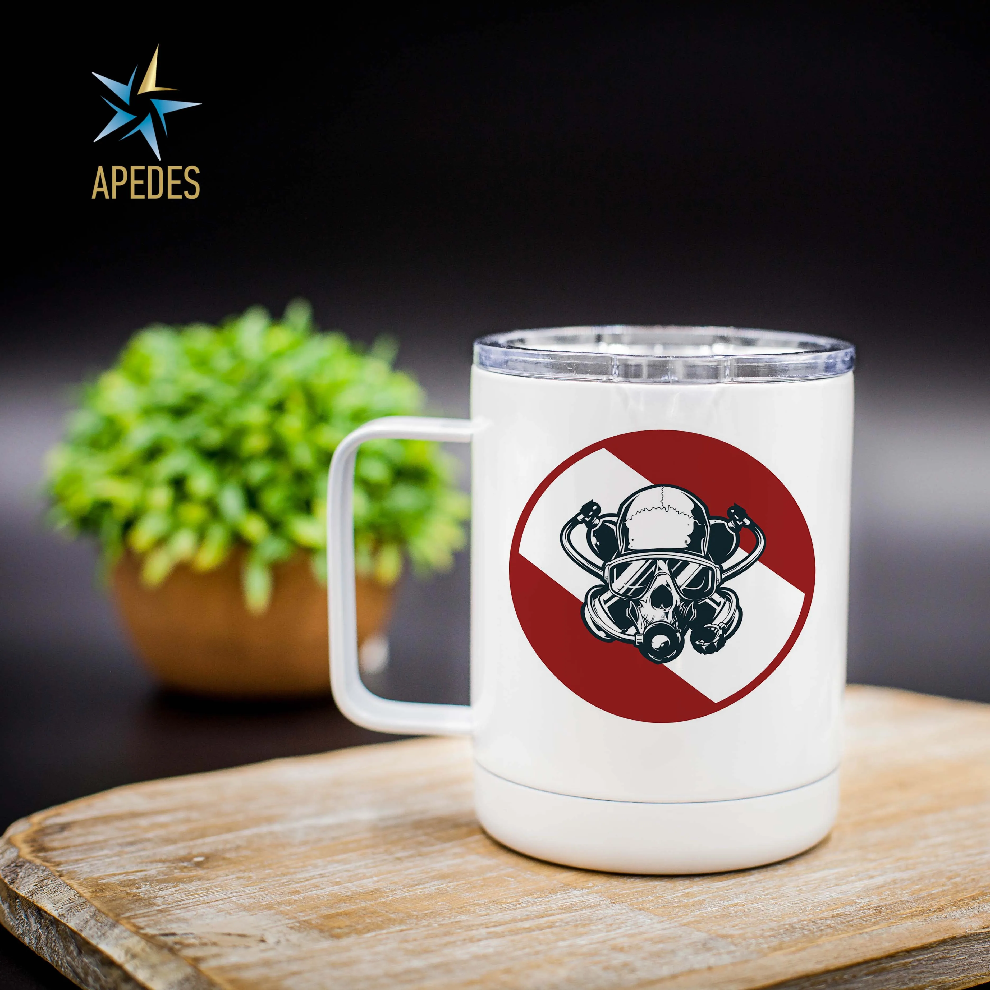 Diver Skull Stainless Steel Travel Mug 13 OZ