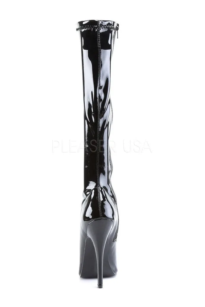 DOMINA-2000 Knee Boot  | Black Patent