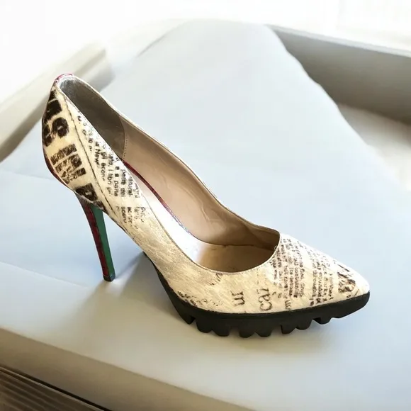 Donald J. Pliner Signature Edition Graphic Pumps Made in Italy RARE Size 9B