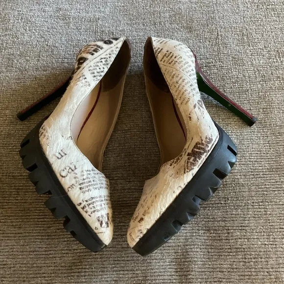 Donald J. Pliner Signature Edition Graphic Pumps Made in Italy RARE Size 9B