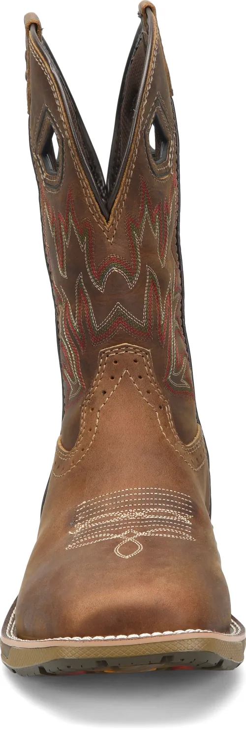 Double H Brown Veil Broad Square Toe Roper Boots for Men