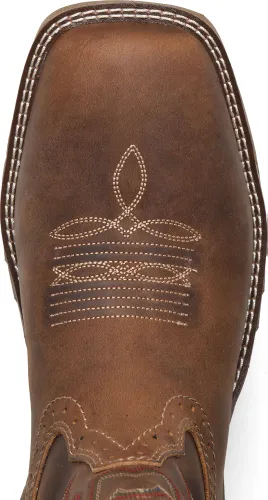 Double H Brown Veil Broad Square Toe Roper Boots for Men