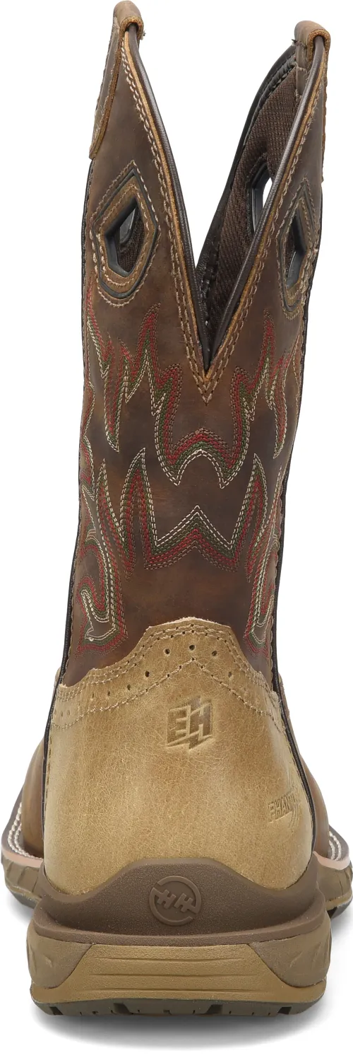 Double H Brown Veil Broad Square Toe Roper Boots for Men