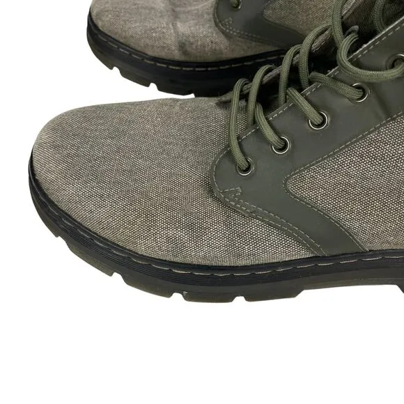 Dr. Martens BONNY II Ankle Boots Men's 12 Olive Green Comfort Lace Up 24059355