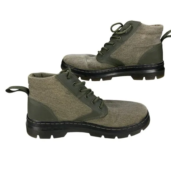 Dr. Martens BONNY II Ankle Boots Men's 12 Olive Green Comfort Lace Up 24059355