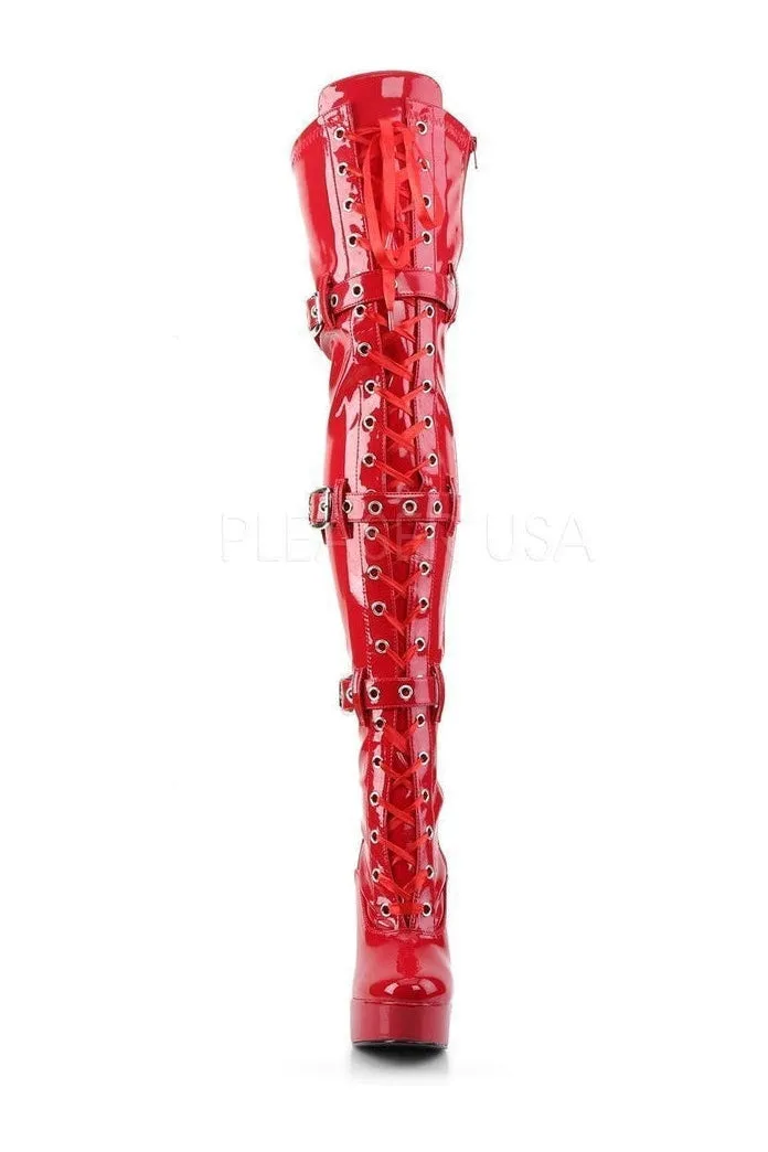 ELECTRA-3028 Platform Boot  | Red Patent