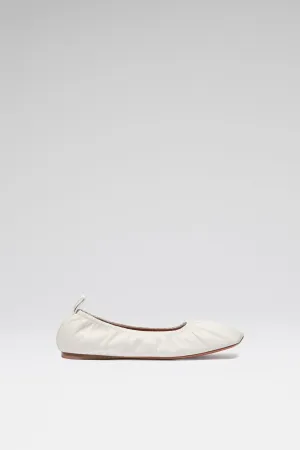 Emma Flat Ivory Nappa