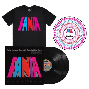Fania Records: The Latin Sound Of New York (1964-1978) 2LP   Fania Logo Tee   We Love To See You Dance Slipmat Bundle