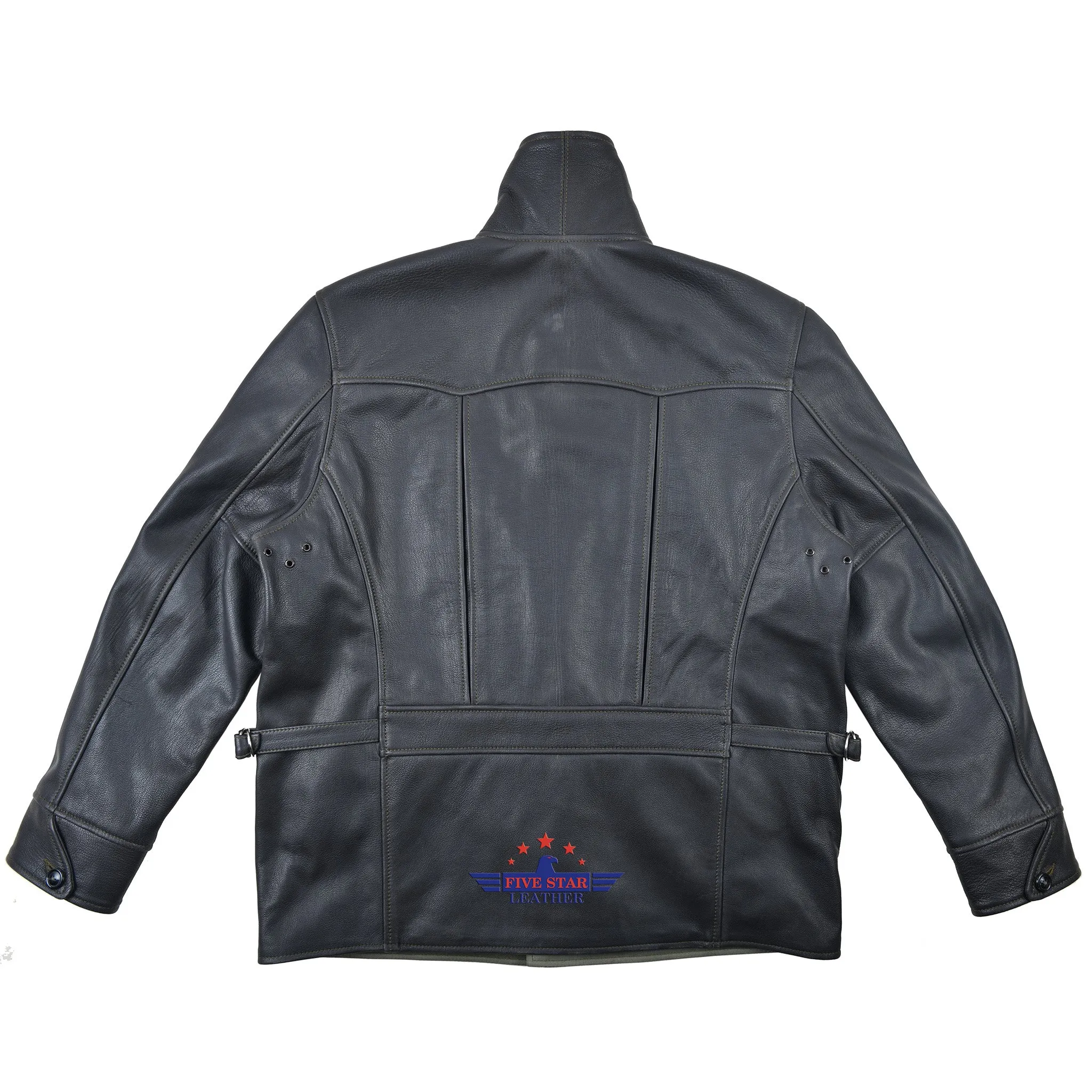 FiveStar Leather 1950's Work Goatskin leather Seal Brown Jacket