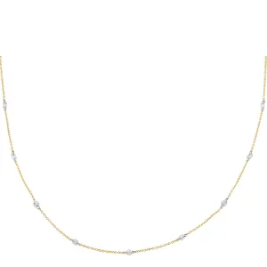 Floating Diamond By The Yard Necklace 18K