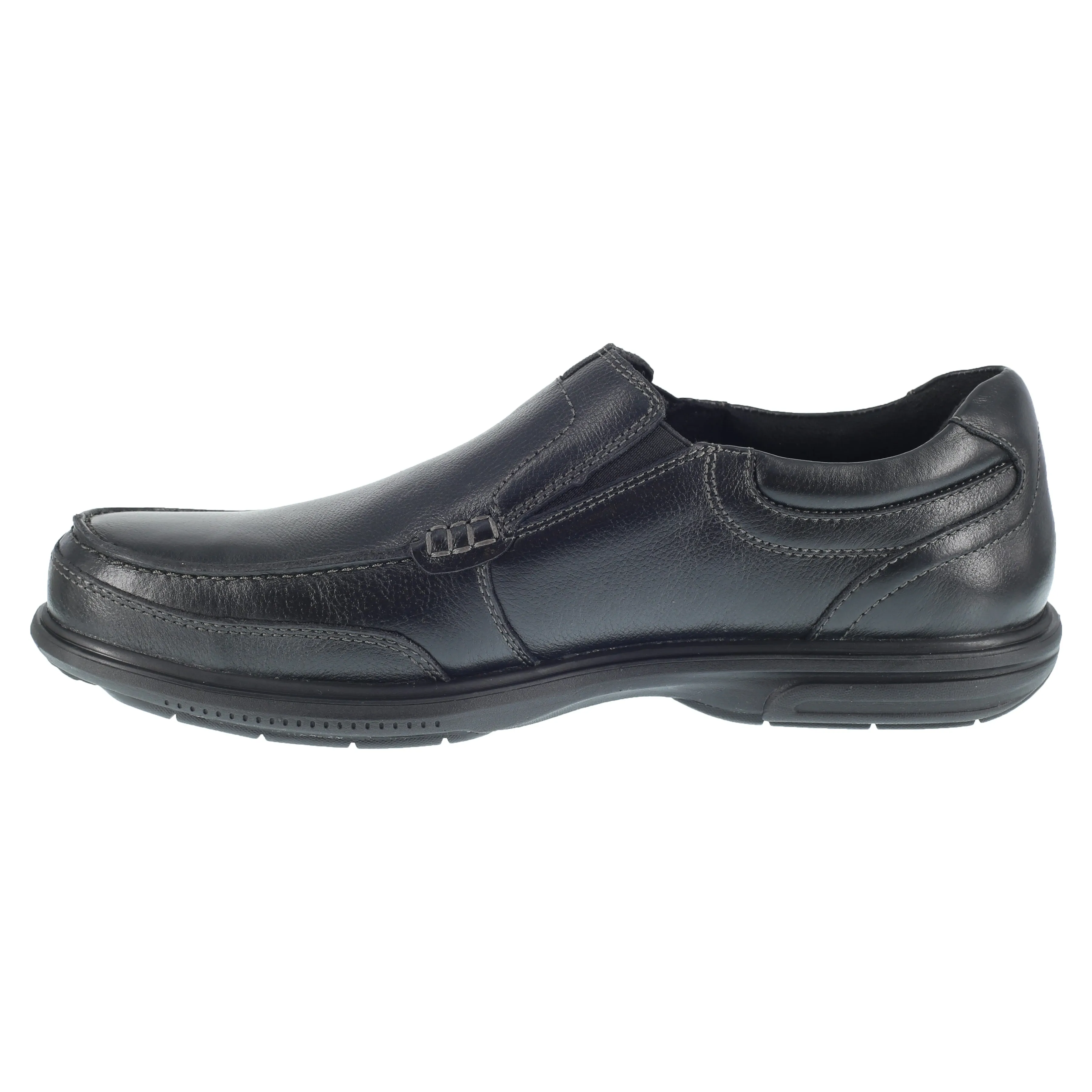 Florsheim Men's Loedin Steel Toe Slip-On Oxford Work Shoe - Black - FE2020