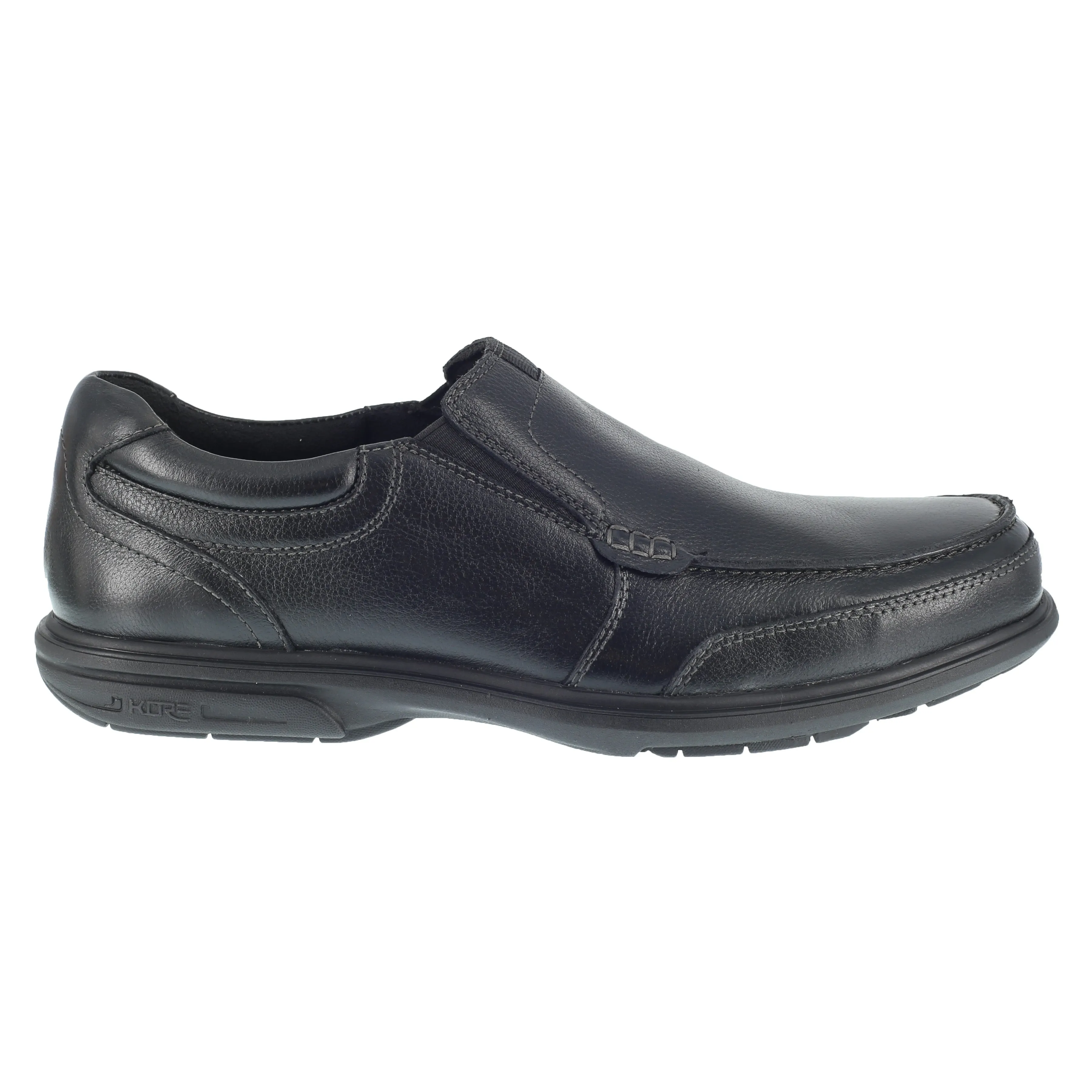 Florsheim Men's Loedin Steel Toe Slip-On Oxford Work Shoe - Black - FE2020