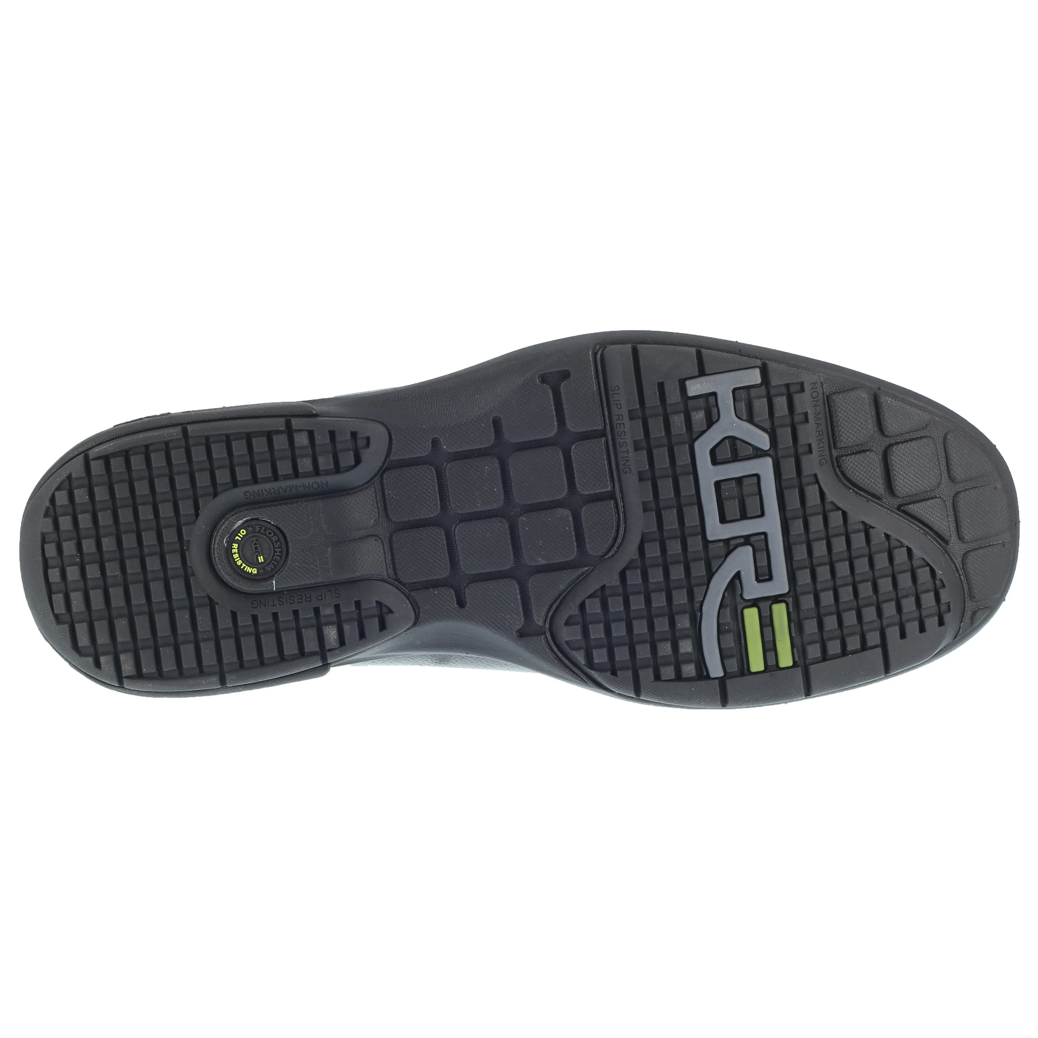 Florsheim Men's Loedin Steel Toe Slip-On Oxford Work Shoe - Black - FE2020